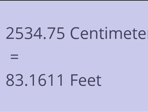 2534.75 CM TO FEET