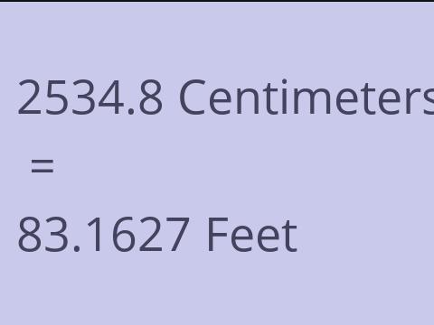 2534.8 CM TO FEET