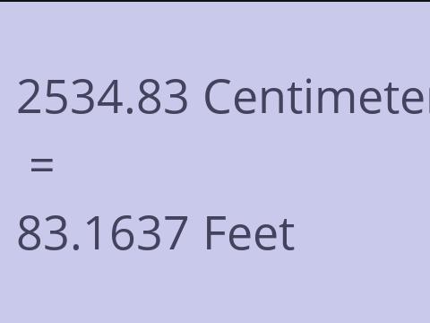 2534.83 CM TO FEET