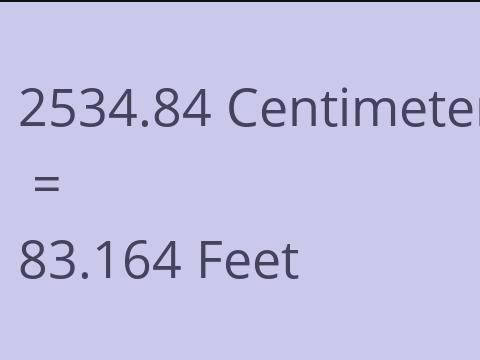 2534.84 CM TO FEET