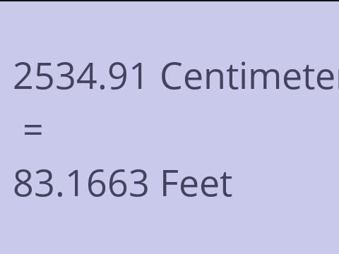 2534.91 CM TO FEET