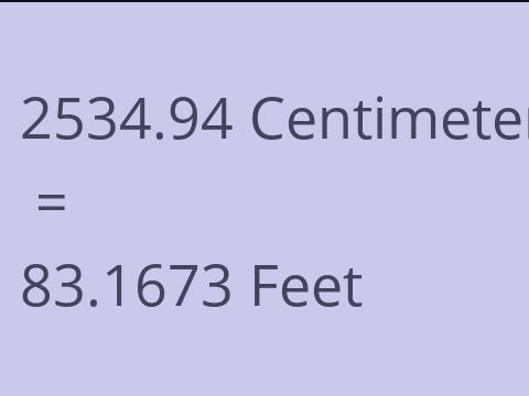 2534.94 CM TO FEET