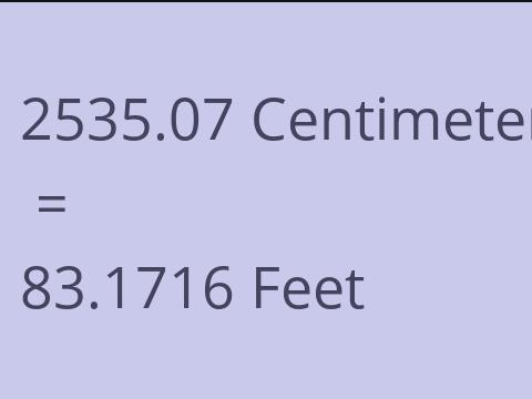 2535.07 CM TO FEET