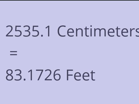 2535.1 CM TO FEET