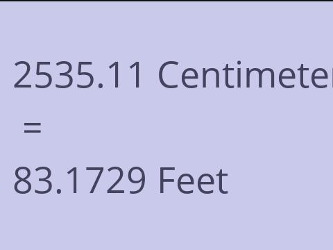 2535.11 CM TO FEET