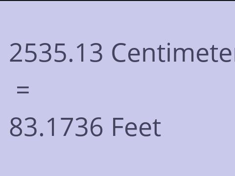 2535.13 CM TO FEET