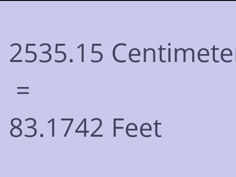 2535.15 CM TO FEET