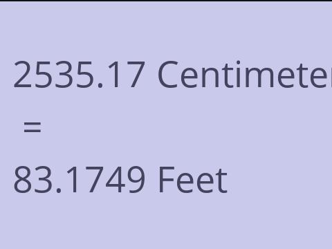 2535.17 CM TO FEET