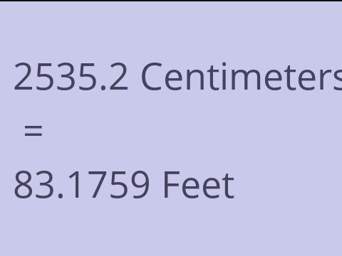 2535.2 CM TO FEET