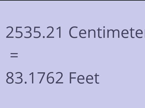 2535.21 CM TO FEET