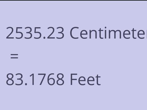 2535.23 CM TO FEET