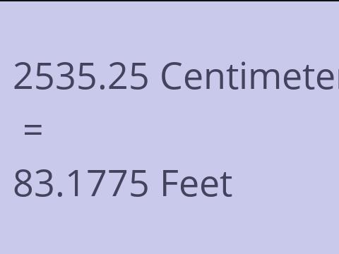 2535.25 CM TO FEET
