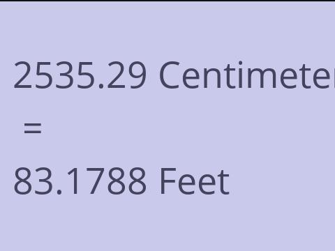 2535.29 CM TO FEET