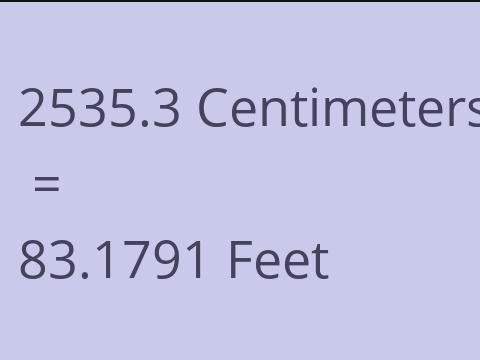 2535.3 CM TO FEET