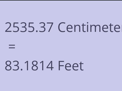 2535.37 CM TO FEET