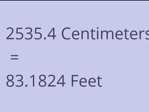 2535.4 CM TO FEET