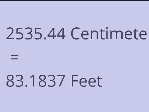 2535.44 CM TO FEET