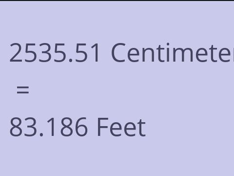 2535.51 CM TO FEET