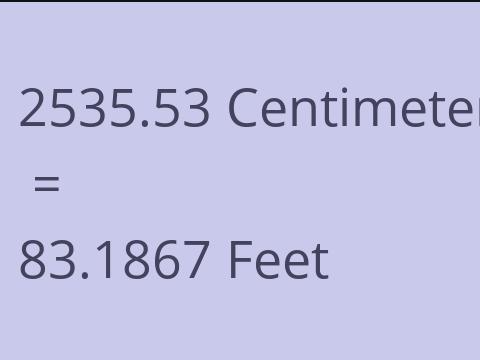 2535.53 CM TO FEET