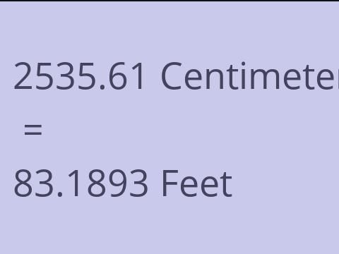 2535.61 CM TO FEET