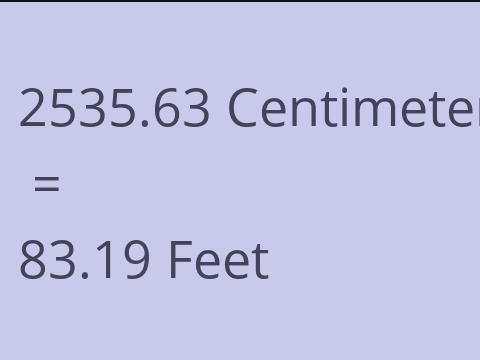 2535.63 CM TO FEET