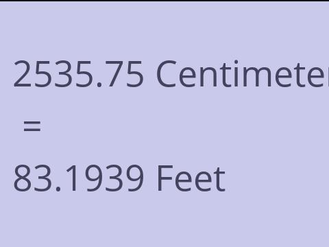 2535.75 CM TO FEET