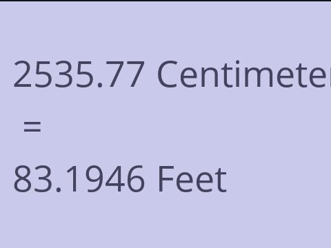 2535.77 CM TO FEET