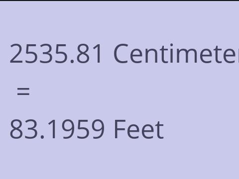 2535.81 CM TO FEET