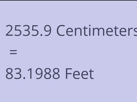 2535.9 CM TO FEET