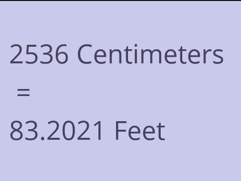 2536 CM TO FEET