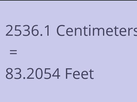 2536.1 CM TO FEET