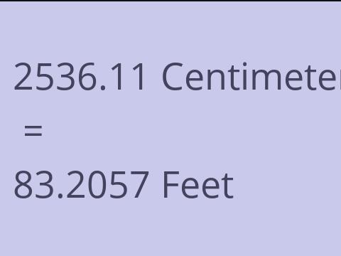 2536.11 CM TO FEET