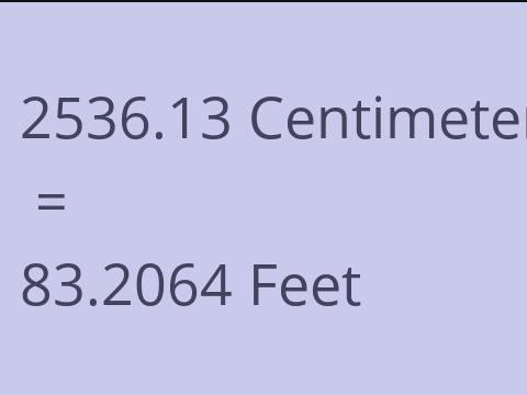 2536.13 CM TO FEET