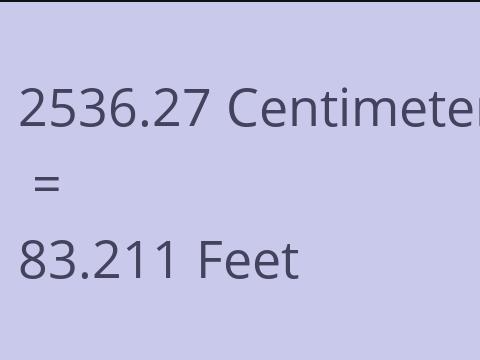 2536.27 CM TO FEET