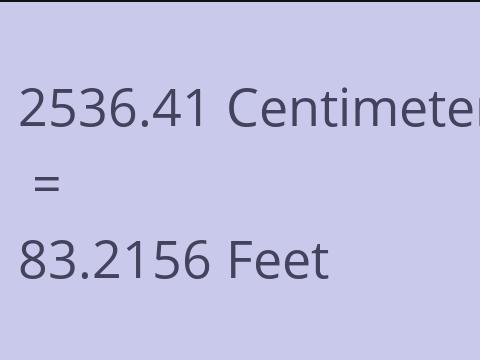 2536.41 CM TO FEET