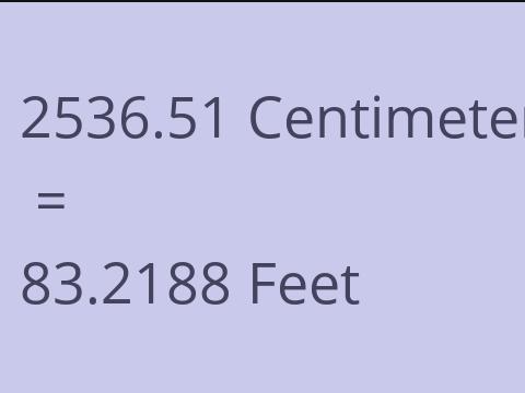 2536.51 CM TO FEET