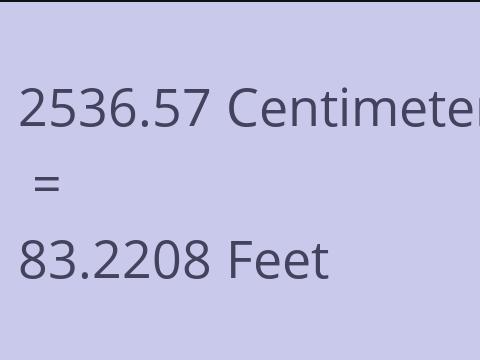2536.57 CM TO FEET