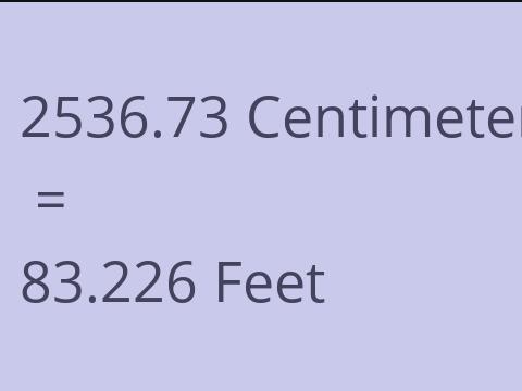 2536.73 CM TO FEET