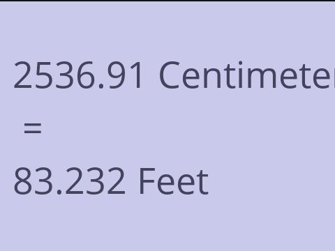 2536.91 CM TO FEET