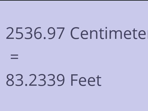 2536.97 CM TO FEET