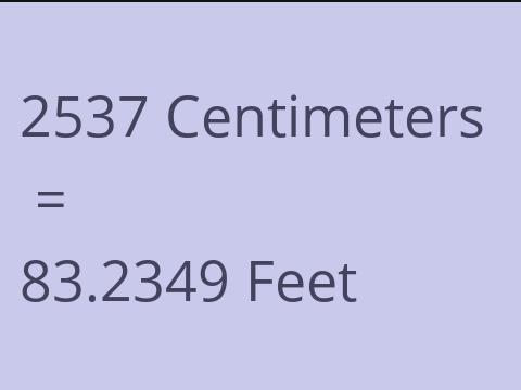 2537 CM TO FEET