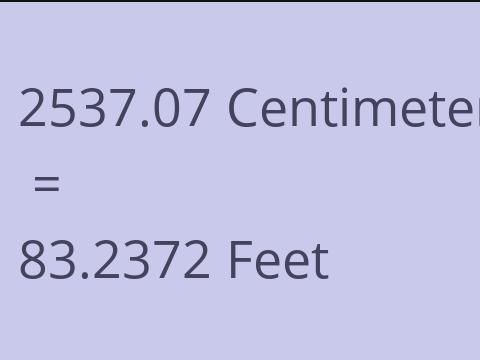 2537.07 CM TO FEET