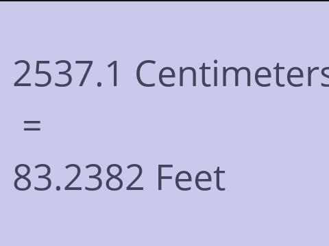 2537.1 CM TO FEET