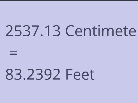 2537.13 CM TO FEET