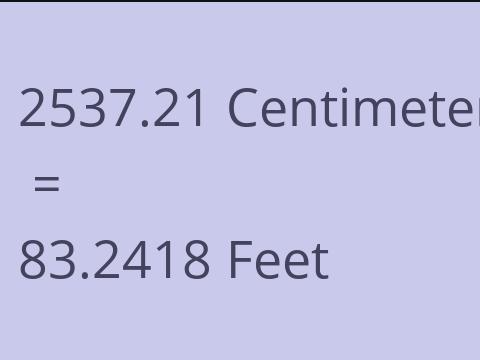 2537.21 CM TO FEET
