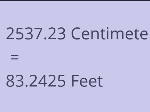 2537.23 CM TO FEET