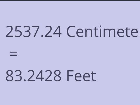 2537.24 CM TO FEET