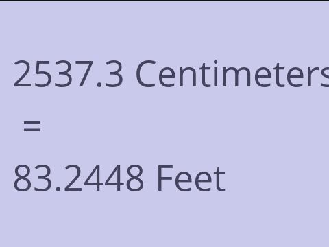 2537.3 CM TO FEET