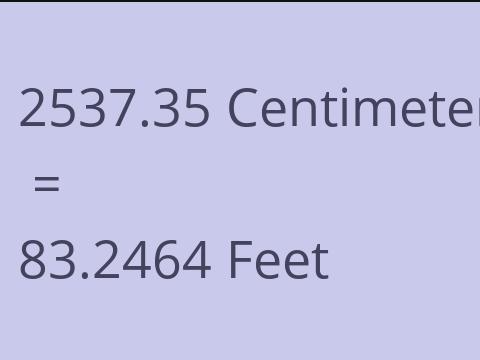 2537.35 CM TO FEET