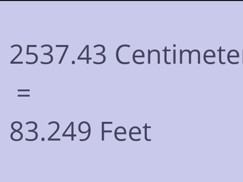 2537.43 CM TO FEET